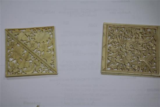 A 19th century Chinese ivory seal and a canton ivory boxed puzzle